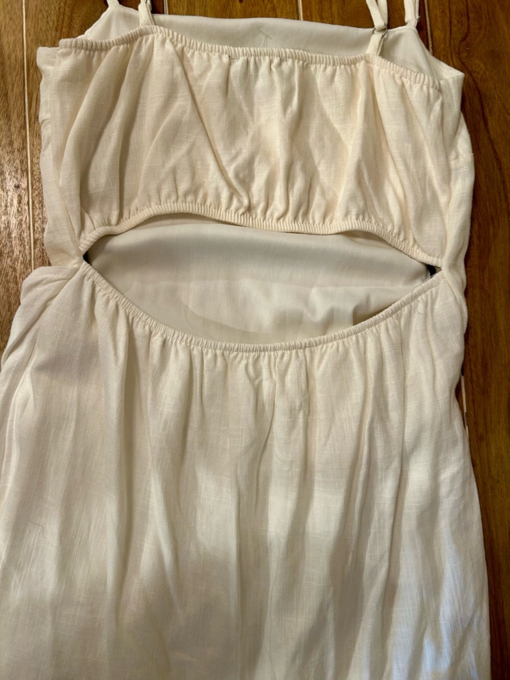 Forever 21 White Spaghetti Strap Mini Dress with Side Ring Detail. NWT. Small. - Picture 9 of 9